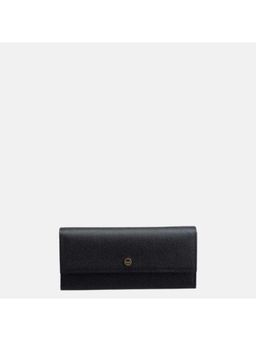 Gioia - Black Saffiano Flapover Clutch