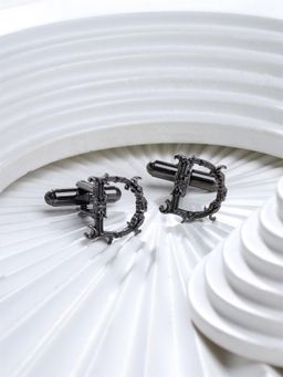 Cosa Nostraa - Solid Charcoal Dashing D Cufflinks