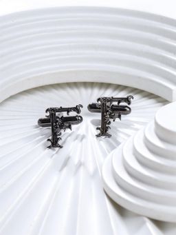 Cosa Nostraa - Solid Charcoal Fabulous F Cufflinks