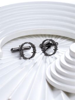 Cosa Nostraa - Solid Charcoal Optimistic O Cufflinks