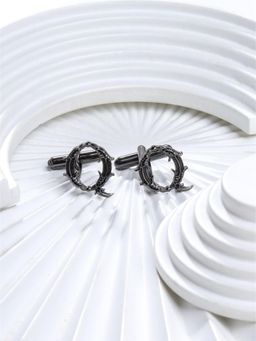 Cosa Nostraa - Solid Charcoal Quirky Q Cufflinks