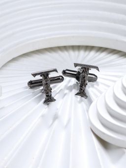 Cosa Nostraa - Solid Charcoal Terrific T Cufflinks