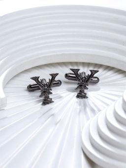 Cosa Nostraa - Solid Charcoal Youthful Y Cufflinks