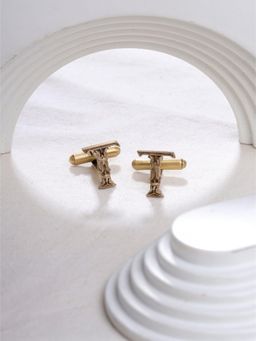 Cosa Nostraa - Solid Gold Terrific T Cufflinks