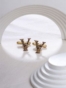 Cosa Nostraa - Solid Gold Vivacious V Cufflinks