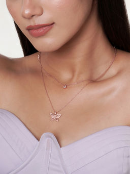 Joker and Witch - Joker & Witch Chrysalis White & Rose Gold Pendant Necklace Chain