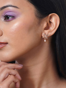 Joker and Witch - Joker & Witch Cynthia White & Rose Gold Earring