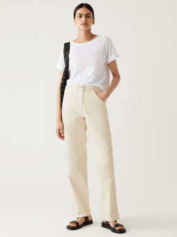 Marks & Spencer - White Linen Rich T-Shirt