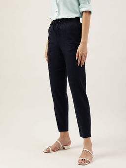 Marks & Spencer - Navy Blue Solid Pant