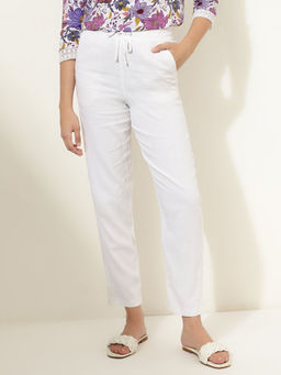 Marks & Spencer - White Solid Pant