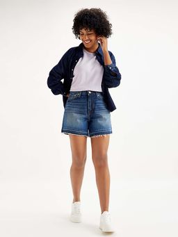 Levi's - Women High Rise Blue Relaxed Fit Shorts