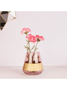 HomeTown - Oval Glass Vase, Blush