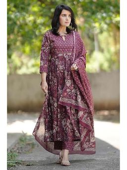 Rajnandini - Women's Pure Cotton Jaipuri Printed Kurta and Pant With Dupatta (Set of 3)