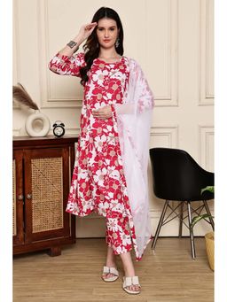 Rajnandini - Women's Cotton Blend Floral Printed Kurta and Pant With Dupatta (Set of 3)