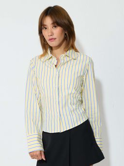 The Souled Store - Tailored Stripe Buttercup Women Fitted Shirt