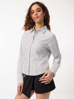 The Souled Store - Tailored Stripe Shirt Ester Women Fitted Shirt