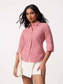 The Souled Store - Tss Originals Dusty Rose Women Fitted Shirt