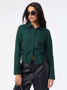 The Souled Store - Fitted Shirt Emerald Women Shirt