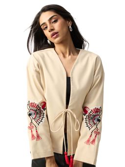 The Souled Store - Tie-Up Shirt Sandy Bloom Women Boyfriend Shirt