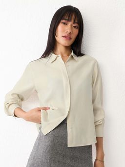 The Souled Store - Signature Solids Creme Women Shirt