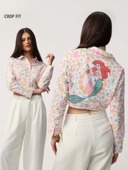 The Souled Store - Official Disney Princess Ariel Women Cropped Shirt
