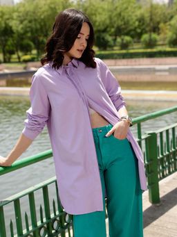 STREET 9 - Oversize Purple Shirt