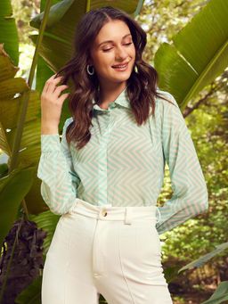 STREET 9 - Green Loose Shirt