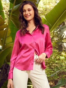 STREET 9 - Pink Satin Shirt