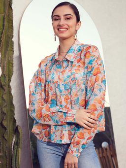 STREET 9 - Floral Print Loose Shirt