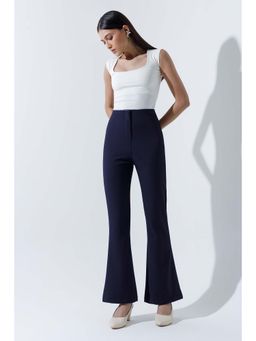 COLOR CAPITAL - Bootcut Navy Blue Trouser