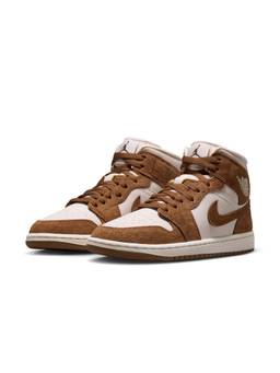 Nike - Air Jordan 1 Mid Womens Brown Sneakers