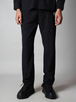 HOP HEAD - Men Black Textured Corduroy Trouser