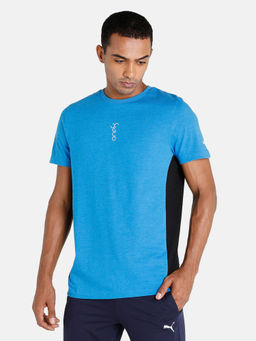 Puma - Vk Heather Panel Tee Men Blue T-shirt