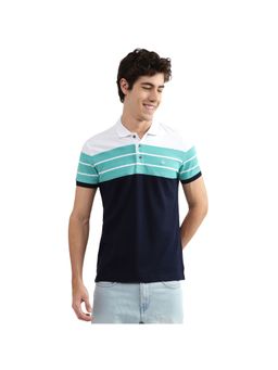 United Colors of Benetton - Bennetton Men's Blue Striper Polo