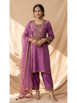 MANDIRA WIRK - Purple Muse Kurta with Pant and Dupatta