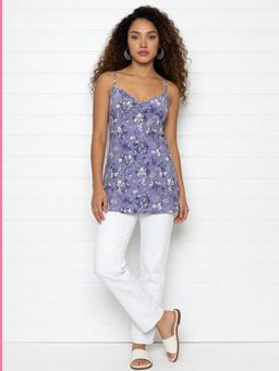 Rangita - Women Lilac Cotton Printed Straight Tunic