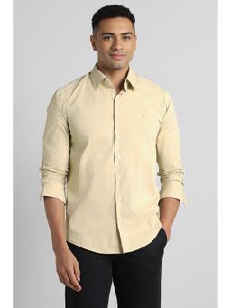 Simon Carter - Yellow Solid/Plain Collar Neck Shirt