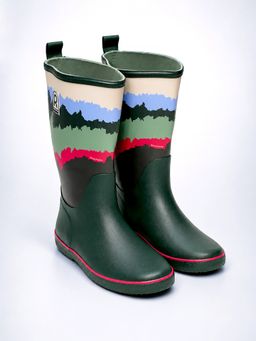 Little Surprise Box - Ms. Olive Moss Rubber Rain Gumboots for Kids - Olive