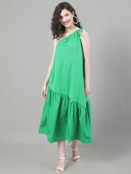 NOBARR - Women's Cotton One Side Shoulder Asymmetric Dress