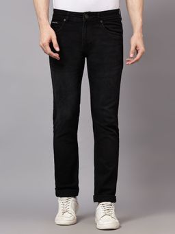 Cantabil - Men Black Light Fade Stretchable Jeans