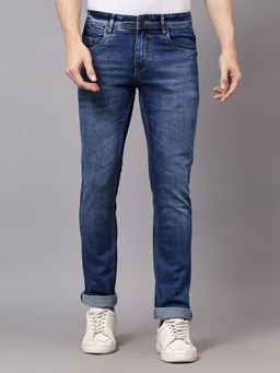 Cantabil - Men Blue Light Fade Stretchable Jeans