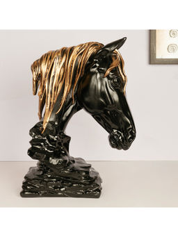 HomeTown - Horse Figurine, Matt Black