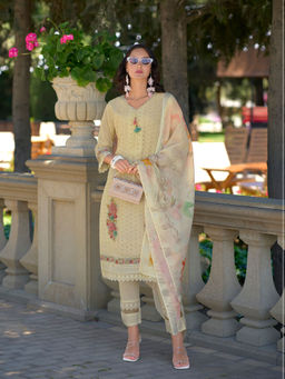 Autumnlane - Sarfarish Angel Schiffli Heavy Pakistani Kurta and Pant and Dupatta (Set of 3)