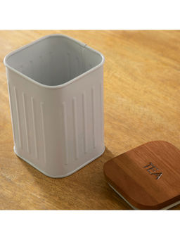 Ellementry - Foursquare Tea Container With Wooden Lid