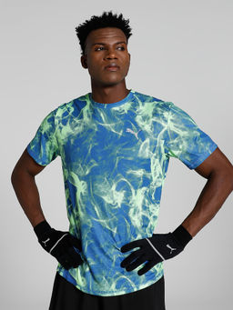 Puma - Run Favourite Graphic Mens Blue T-Shirt