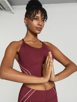Puma - Studio Ultra Bare Women's Wine Crop Tank Top