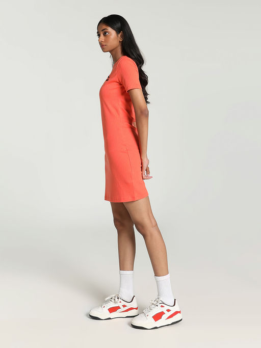orange puma dress Women's Puma Classics Tee Dress in Orange