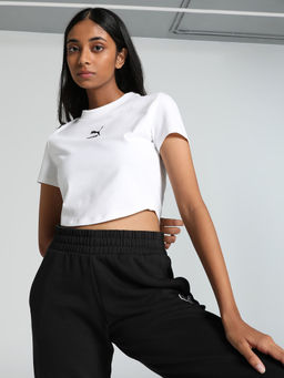 Puma - Dare To Cropped Slim Women's White T-Shirt