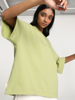 Puma - Infuse Relaxed Womens Green T-Shirt