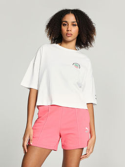 Puma - Worldwide Graphic Women's White T-Shirt